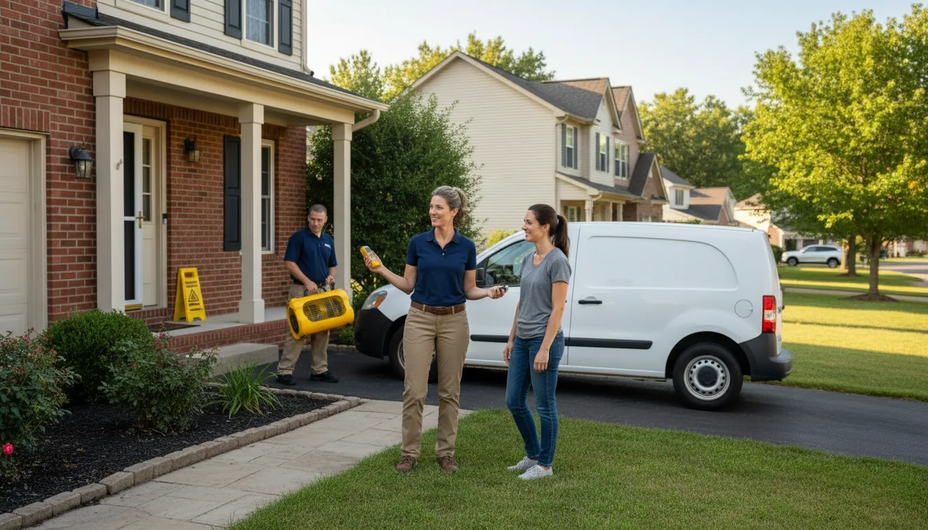 Residential water damage restoration in Neshanic Station, NJ